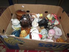 A box of assorted money boxes