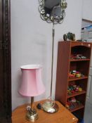 A standard lamp and a table lamp