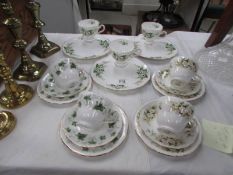 4 china trio's and 3 china sandwich plates with cups
