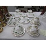 4 china trio's and 3 china sandwich plates with cups