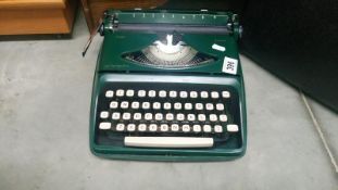 A portable typewriter