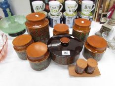 A quantity of Hornsea storage jars