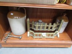 A mixed lot including stoneware jars etc