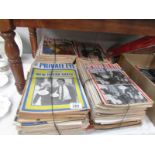 A collection of Private Eye magazines,