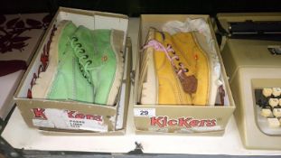 2 boxed pairs of ladies Kickers boots (both size 5 according to boxes)