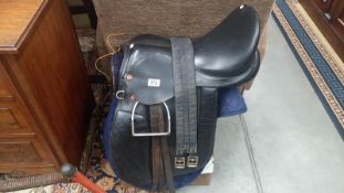 A black saddle,