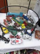 A mixed lot of play worn Dinky and Corgi die cast toys