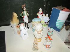 A mixed lot of various figures