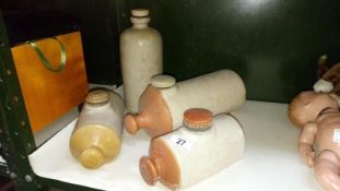 4 stoneware hot water bottles