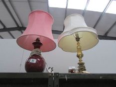 2 table lamps