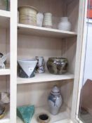 A mixed lot of pottery items including Broadstain,