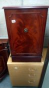 A mahogany effect cabinet