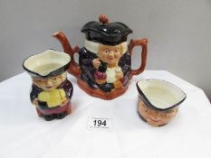 A Shorter 'Toby' 3 piece tea set