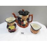 A Shorter 'Toby' 3 piece tea set