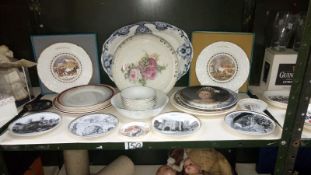 A quantity of collector's plates etc