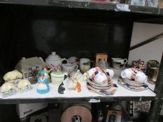 A mixed lot including butter dishes,