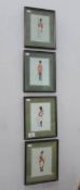 A set of 4 framed and glazed military prints