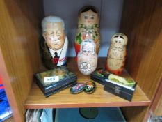 4 sets of Matryoshka dolls (Russian nesting dolls) including 20th century Russian leaders,