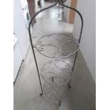 A wrought iron stand