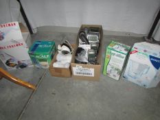 A quantity of household items including telephones,