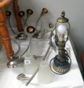 A quantity of light fittings