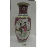 A large hand painted Chinese vase