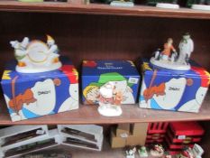 3 boxed Coalport 'The Snowman' figures