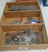 A mixed lot of coins including Bulgaria (54), Brunei (10), Cambodia (6),