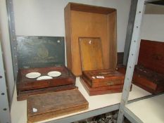 7 various Victorian watercolour paint boxes