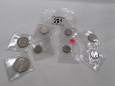 Netherlands silver 2 & half gulden 1966, 2 x 1 gulden 1931/1966?, half gulden 1929,