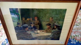 A framed & glazed print entitled 'The Germans surrender'