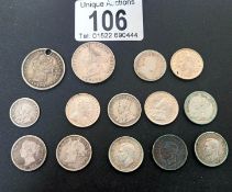 Canada silver 2 x 10 cents 1871, 1901, 25 cents 1872,