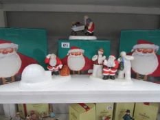 3 boxed Coalport Father Christmas figures