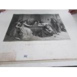 A quantity of old unframed engravings