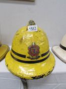 A Peterborough volunteer fire brigade fireman's helmet