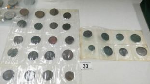 28 various penny and half penny coins,