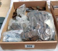 A box of Elizabeth II Jersey and Guernsey pennies
