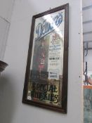 A Dewar's whisky advertising bar mirror