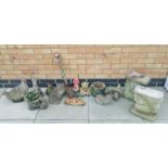 A quantity of garden ornaments etc.