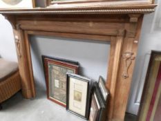 An oak fire surround