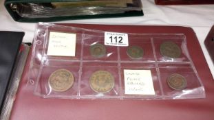 Canada Nova Scotia 2 x cents 1861, 2 x penny tokens 1832, penny token 1840,