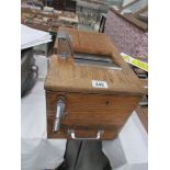 An old oak cash drawer till