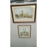 2 framed and glazed limited edition prints of Lincoln Cathedral by R G Barton