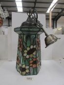 A Tiffany style hall lantern