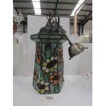 A Tiffany style hall lantern