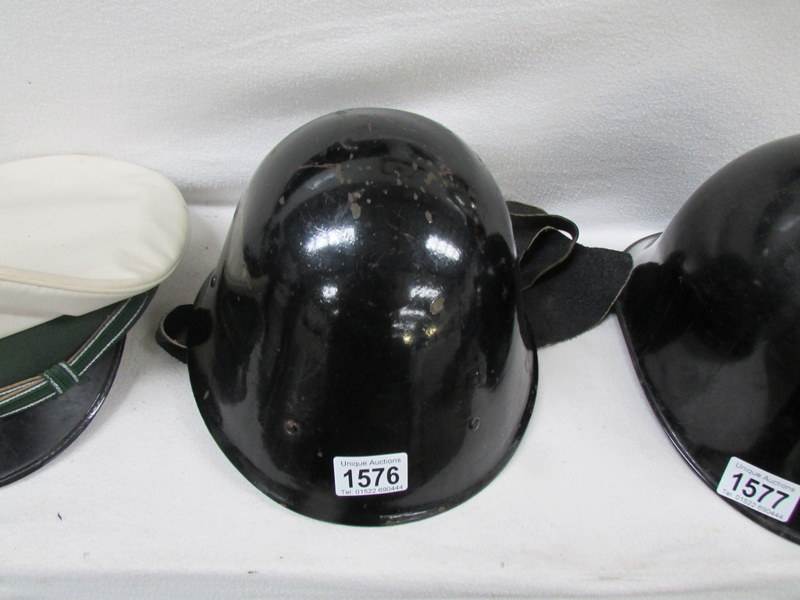 An old fireman's helmet