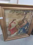 A framed and glazed 19th century Berlin wool work