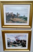 2 Napoleonic style prints being a Danbury Mint Nelson electra print and one other