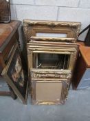 11 various sized gilt picture frames