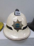 A Cambridgeshire fire and rescue service fireman's helmet